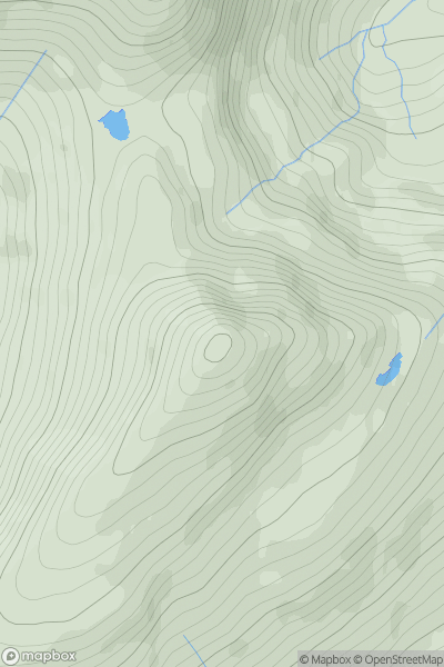 Thumbnail image for Stob Ban [Fort William to Loch Treig & Loch Leven] [NN266723] showing contour plot for surrounding peak